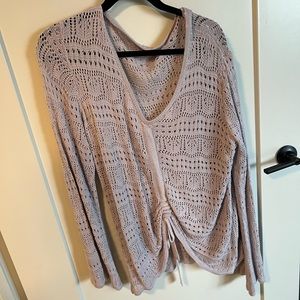 Long Sleeve, Purple Knit Top